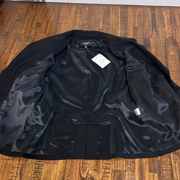 Talbots Blazer Black Wool blend 2 button classic cut lined size 6 - Picture 14 of 16